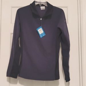 Purple/blue, fleece sports top NWT. Size Medium by Columbia.